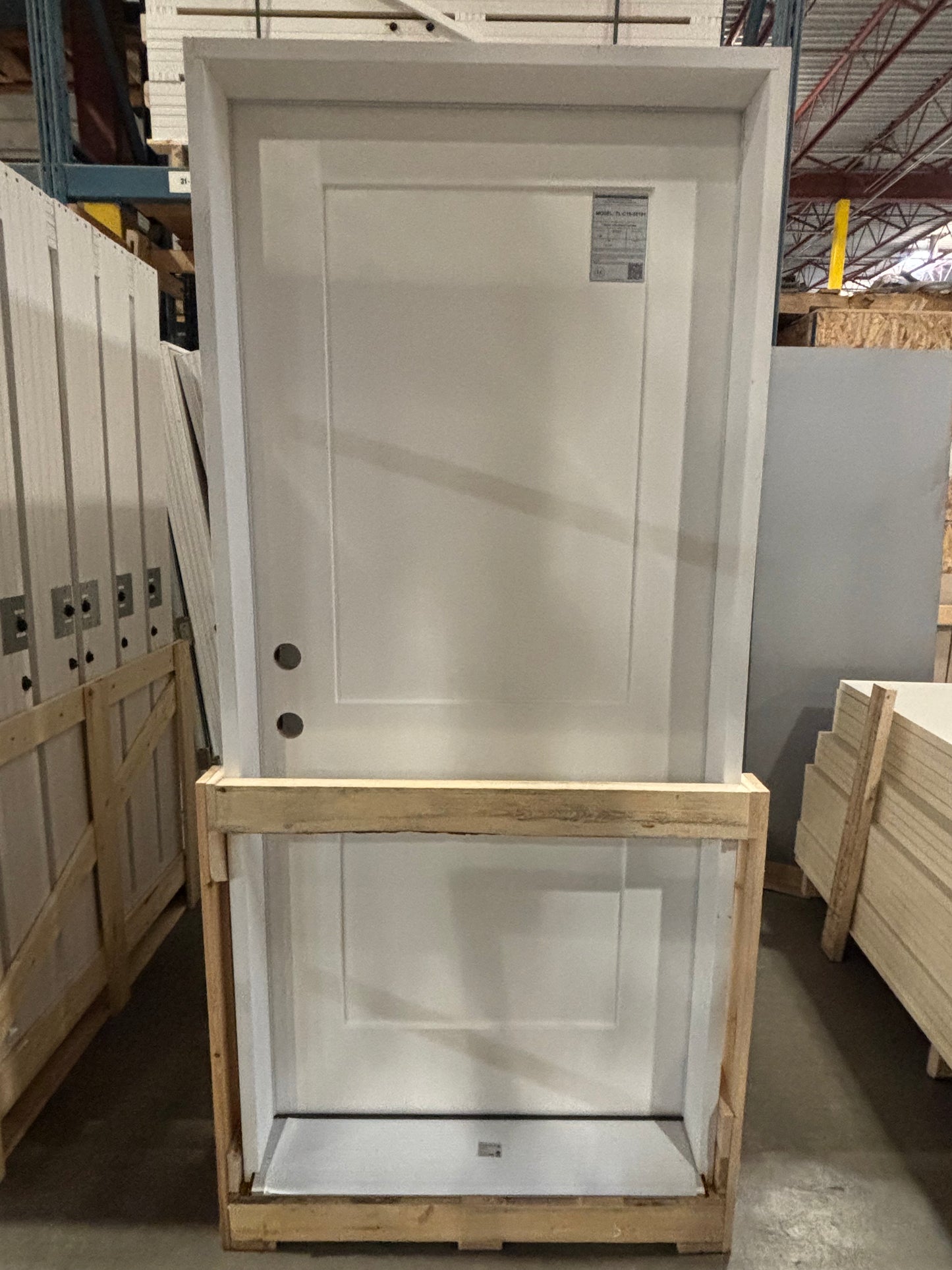 Exterior Prehung 2 Panel Shaker Fiberglass Door NAFS
