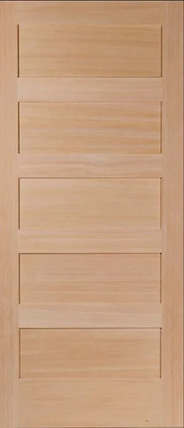 Hemlock 5 Panel Shaker Interior Door - Prehung