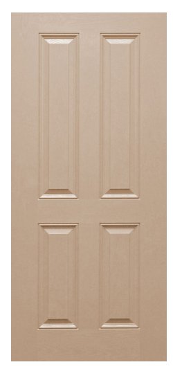Oak Grain 4 Panel Fiberglass Door
