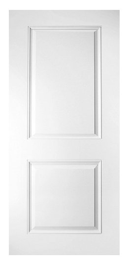 Smooth White 2 Panel Fiberglass Door
