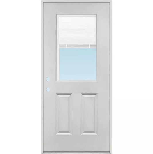 Plastpro Blinds Glass Half Lite Fiberglass Exterior Door