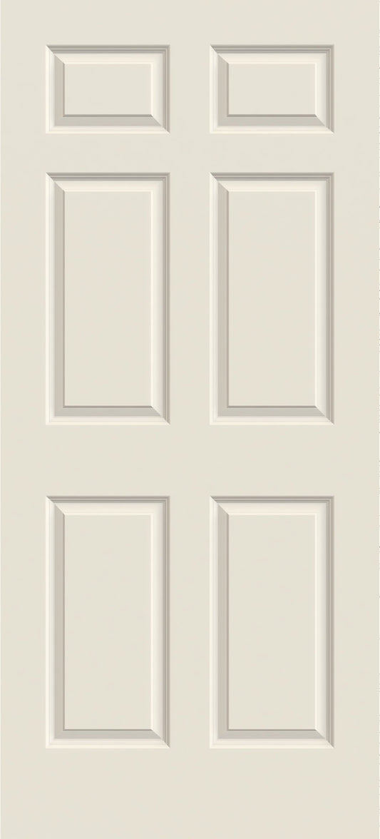 6 Panel Hollow Core Interior Door - Colonist - Prehung