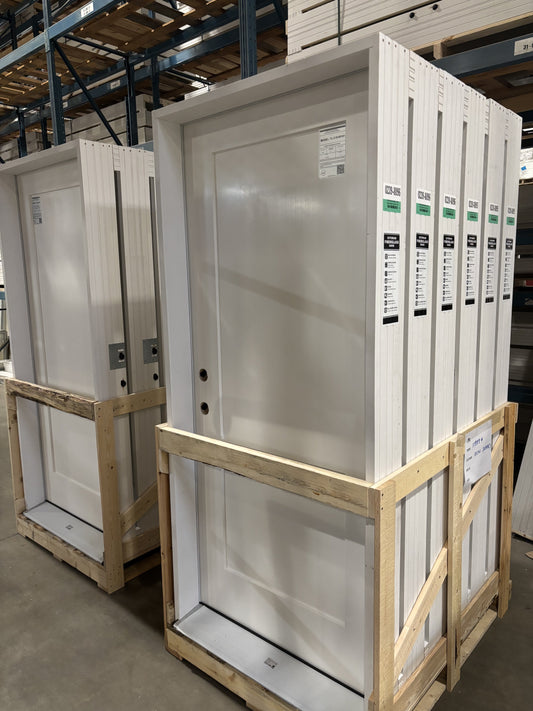 Exterior Prehung 1 Panel Shaker Fiberglass Door NAFS