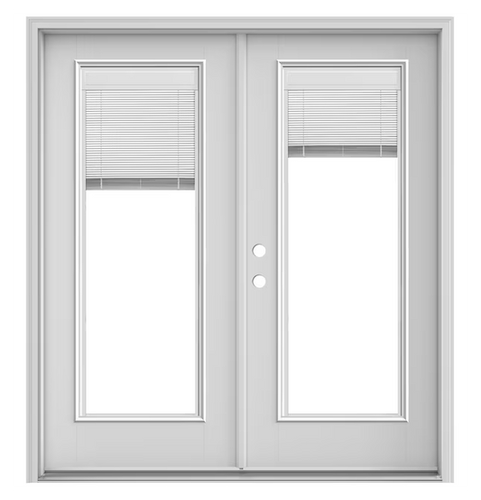 Double French Patio Doors with Built in Blinds