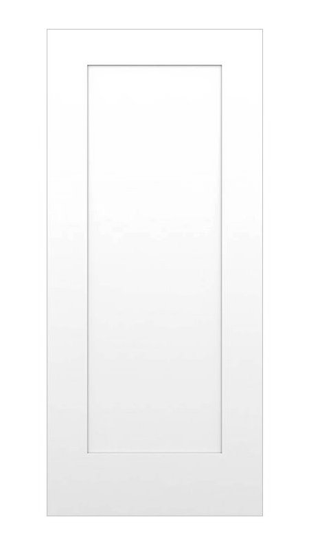 Brushed White 1 Panel, solid panel door