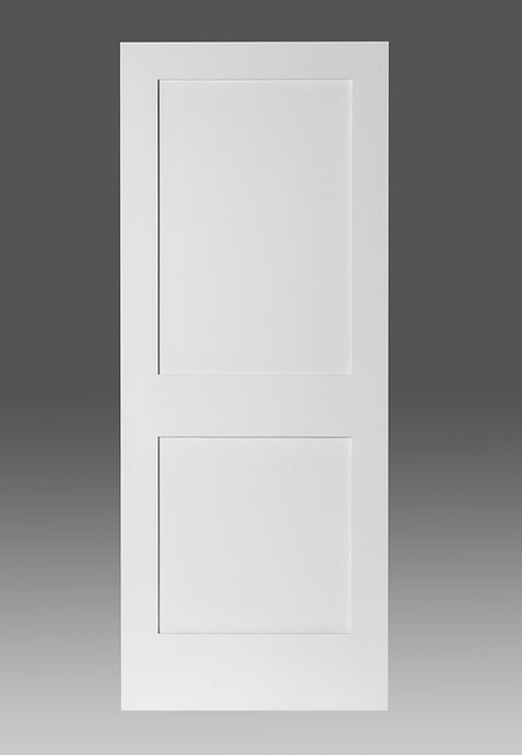 Economical 2 Panel Solid Shaker Door - Prehung