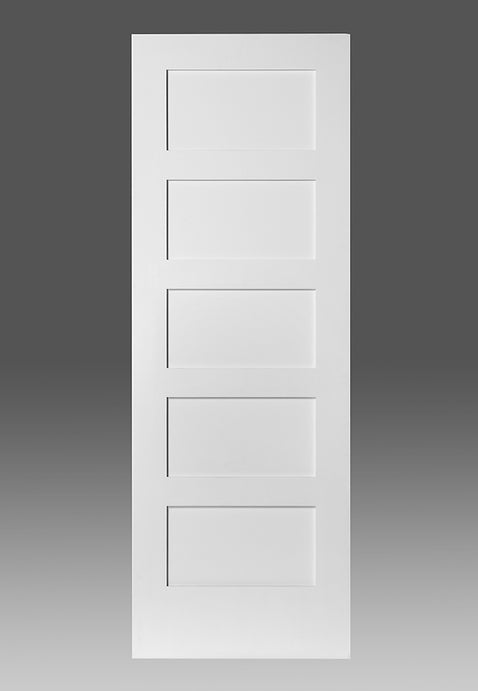 Economical 5 Panel Solid Shaker Door - Prehung
