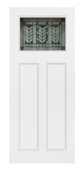Smooth White Craftsman 2P w. Direct Glazed Spring Glass