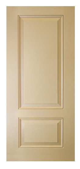 Oak Grain 3/4 Length 2 Panel Fiberglass Door