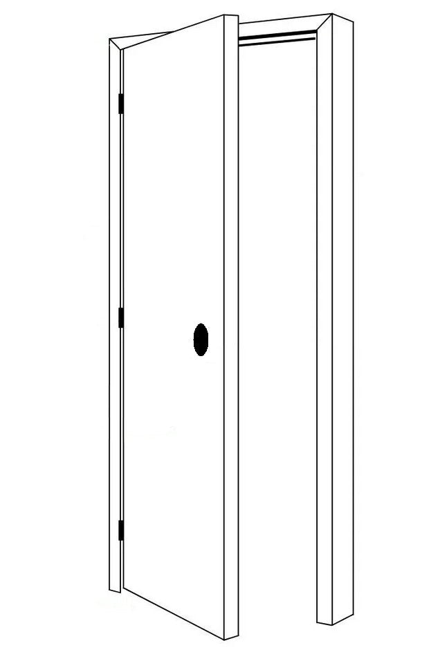 3 Equal Panel Solid Shaker Interior Door - 8433 - Prehung